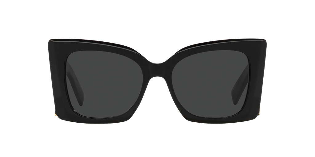 Lunettes de soleil déclaration noires luxe 3759