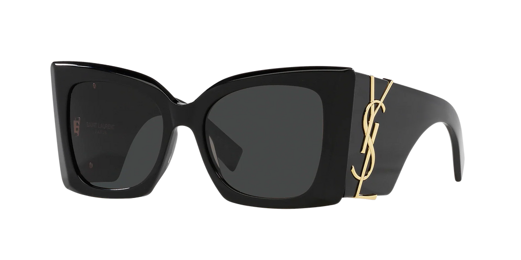 Lunettes de soleil déclaration noires luxe 3759