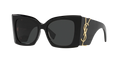 Lunettes de soleil déclaration noires luxe 3759