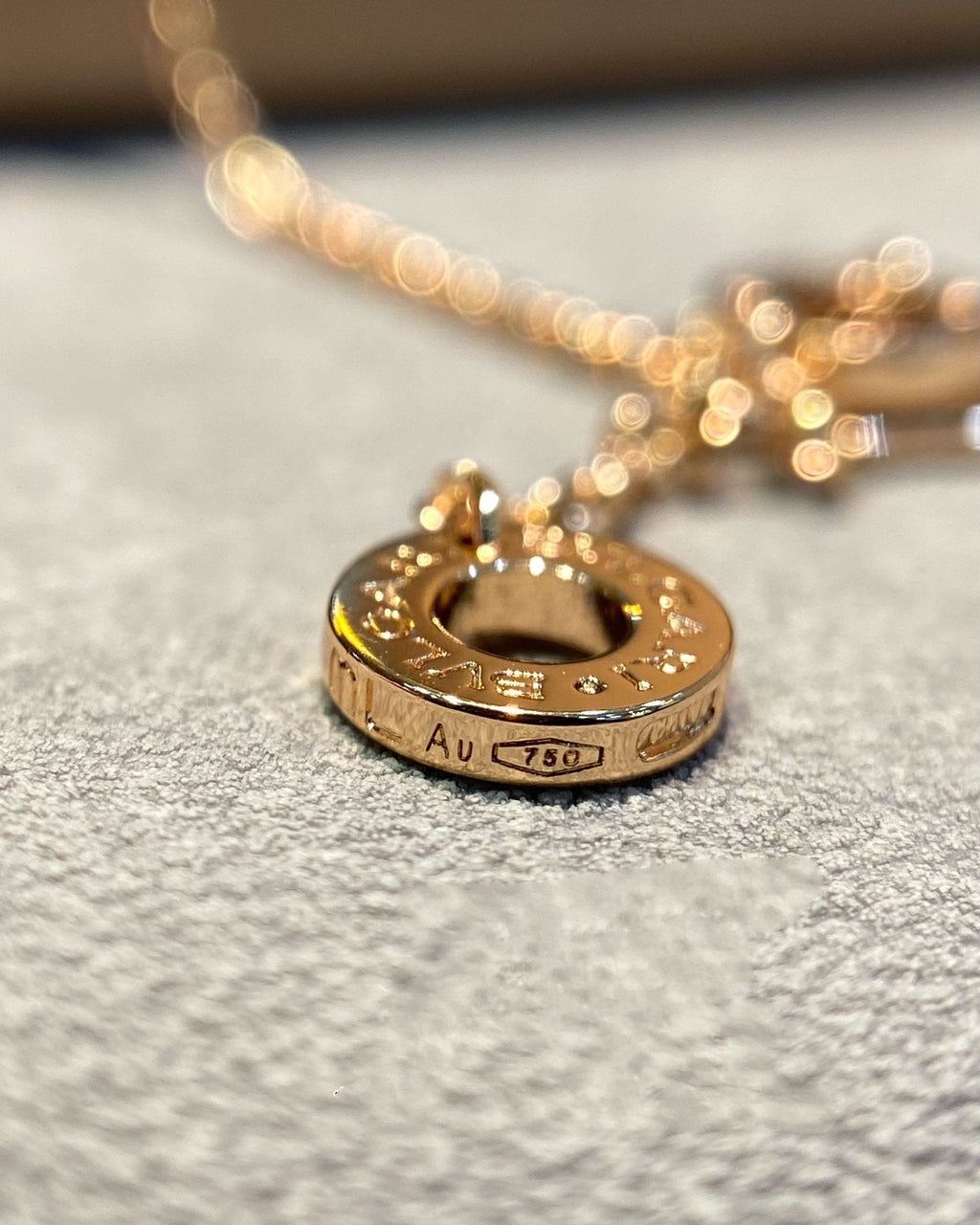 [Royal]DREAM MOP DIAMOND PAVED PINK GOLD NECKLACE