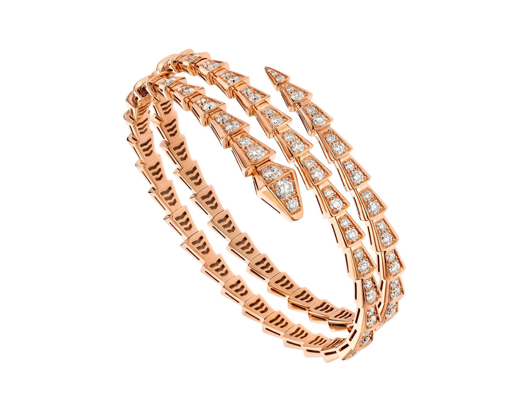 [Royal]SERPENTI BRACELET PINK GOLD DIAMOND DOUBLE ROW