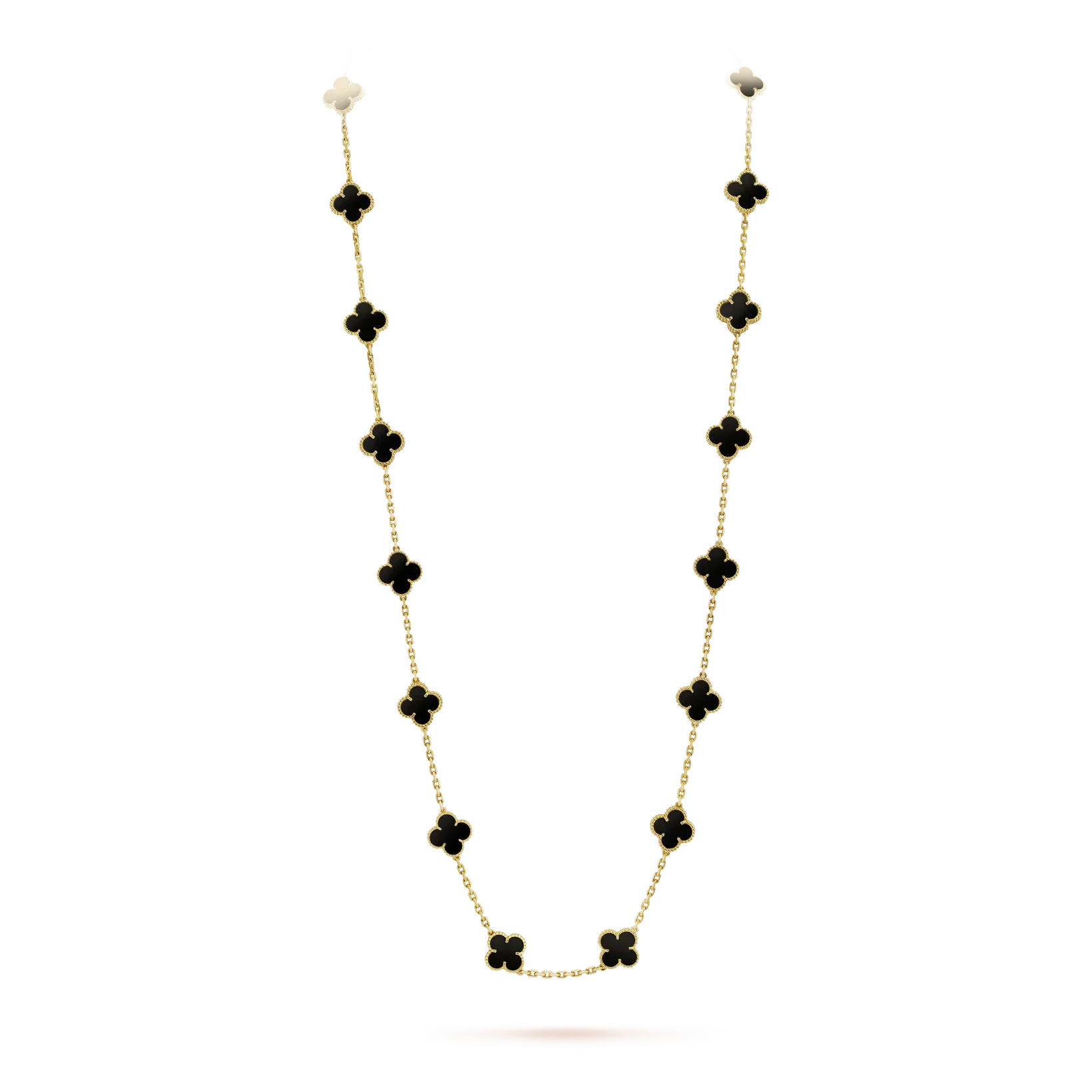 [Royal]CLOVER 20 MOTIFS ONYX NECKLACE
