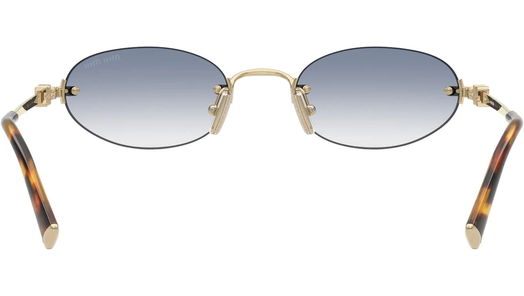 Lunettes de Soleil Ovales Or Pâle 3718