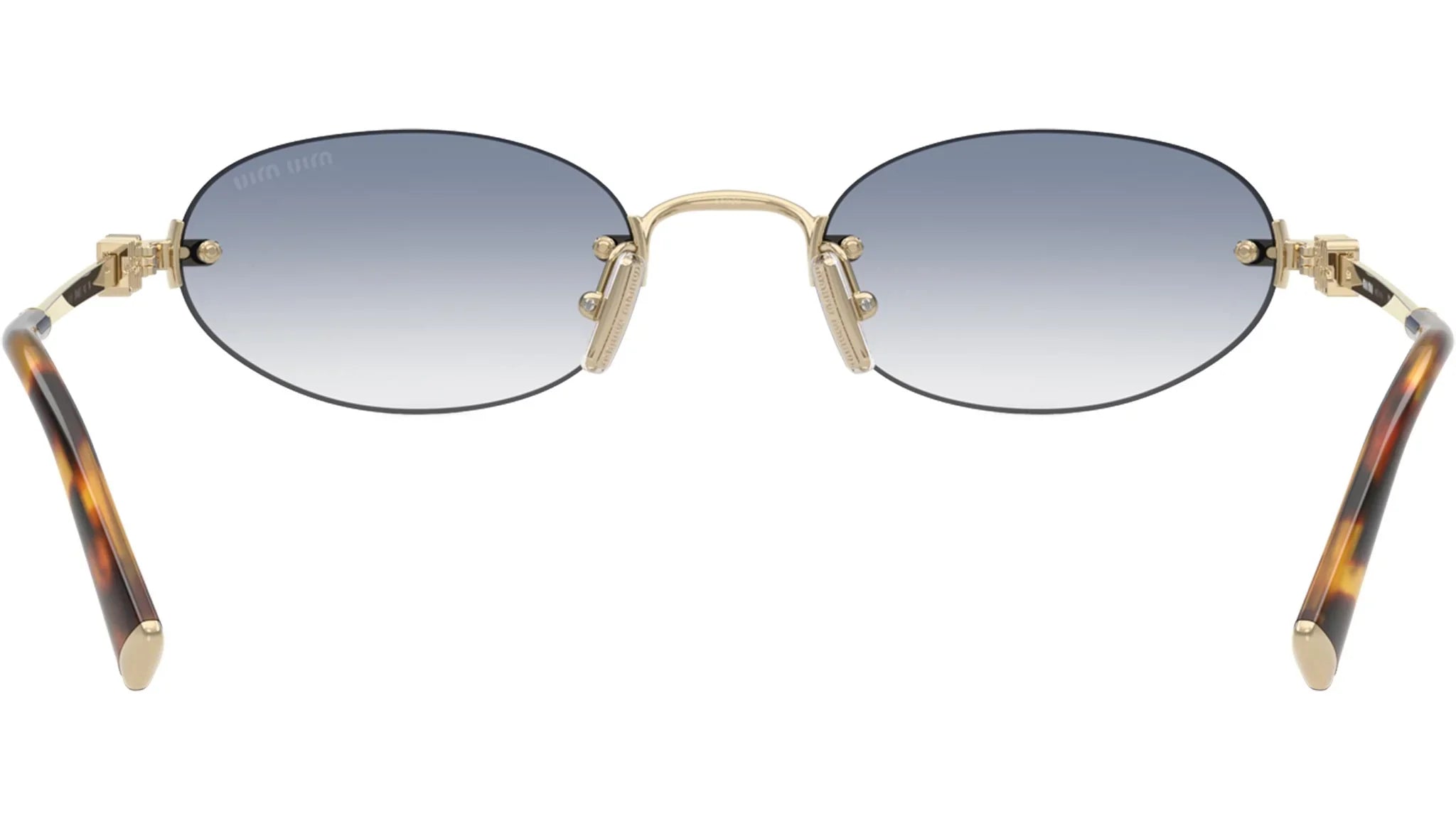 Lunettes de Soleil Ovales Or Pâle 3718