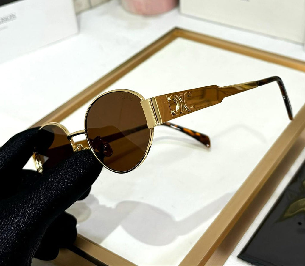 Lunettes de soleil tendance pour femmes - Marron