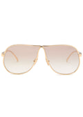 Lunettes de soleil métal doré luxe mode 3925