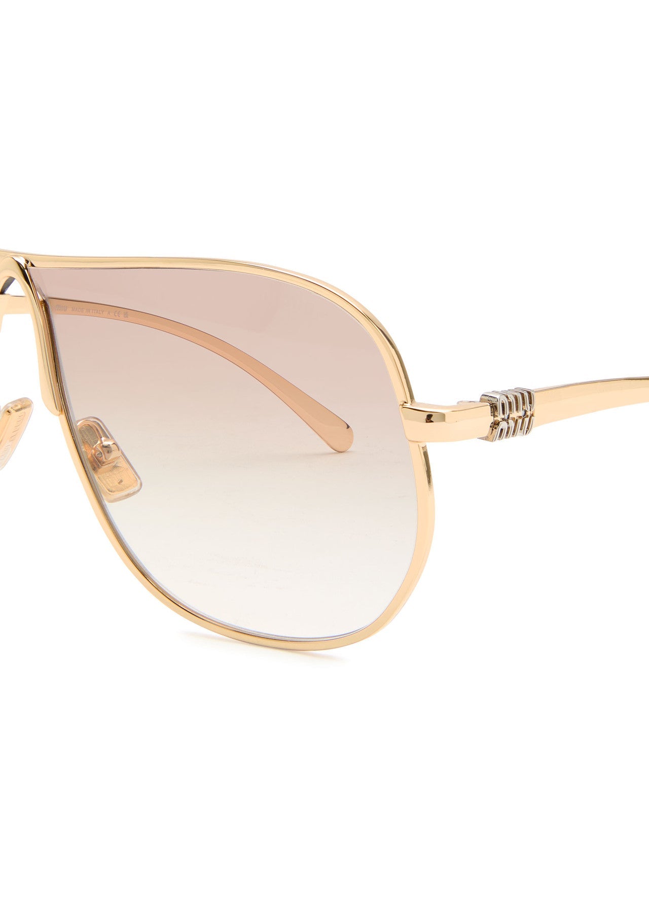 Lunettes de soleil métal doré luxe mode 3925