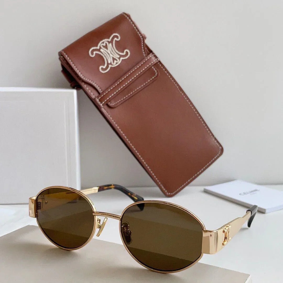 Women's trendy metal frame sunglasses