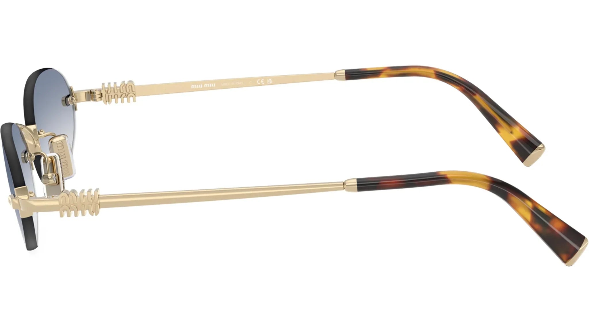 Lunettes de Soleil Ovales Or Pâle 3718