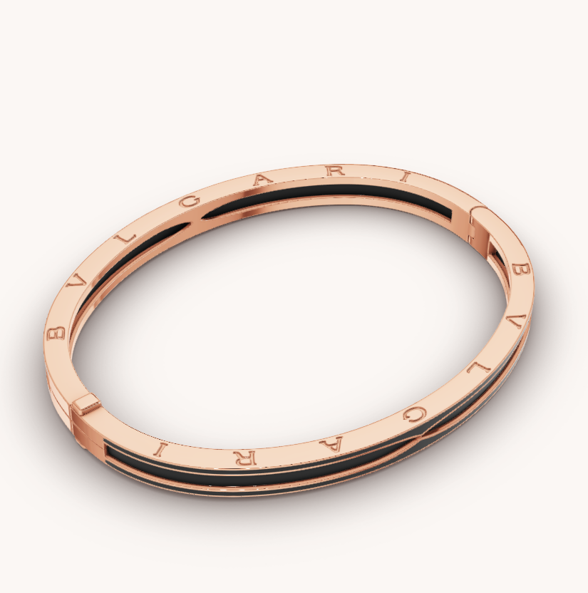 [Royal]ZERO 1 PINK GOLD WITH MATTE BLACK CERAMIC BRACELET