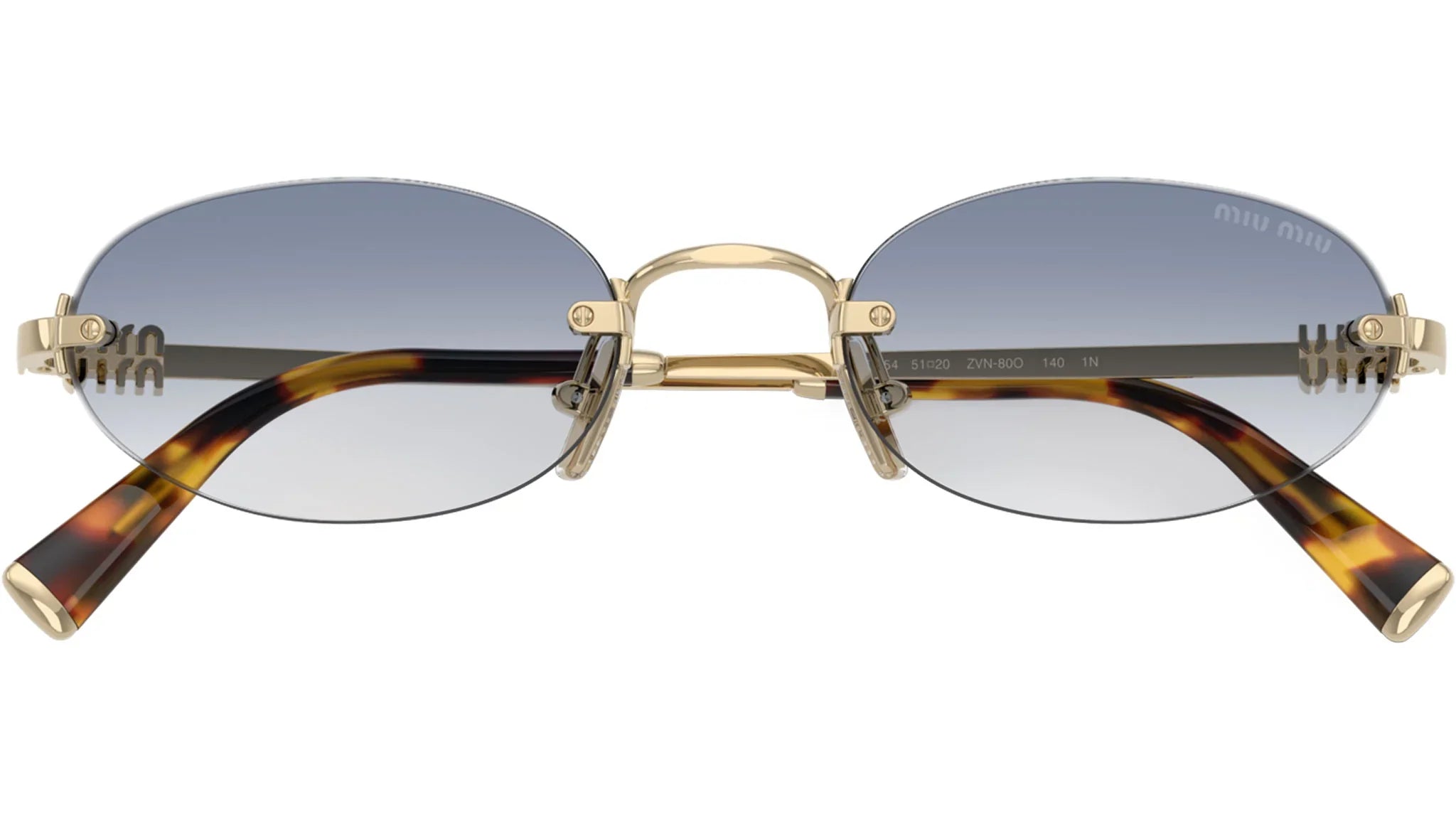Lunettes de Soleil Ovales Or Pâle 3718
