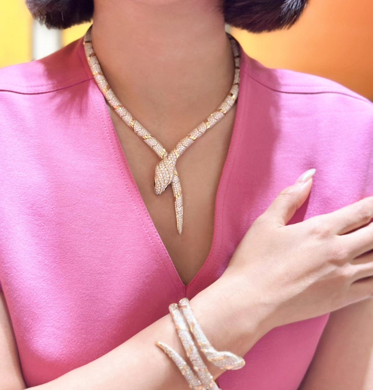 [ROYAL  ]HAUTE COUTURE GOLD SERPENTI NECKLACE