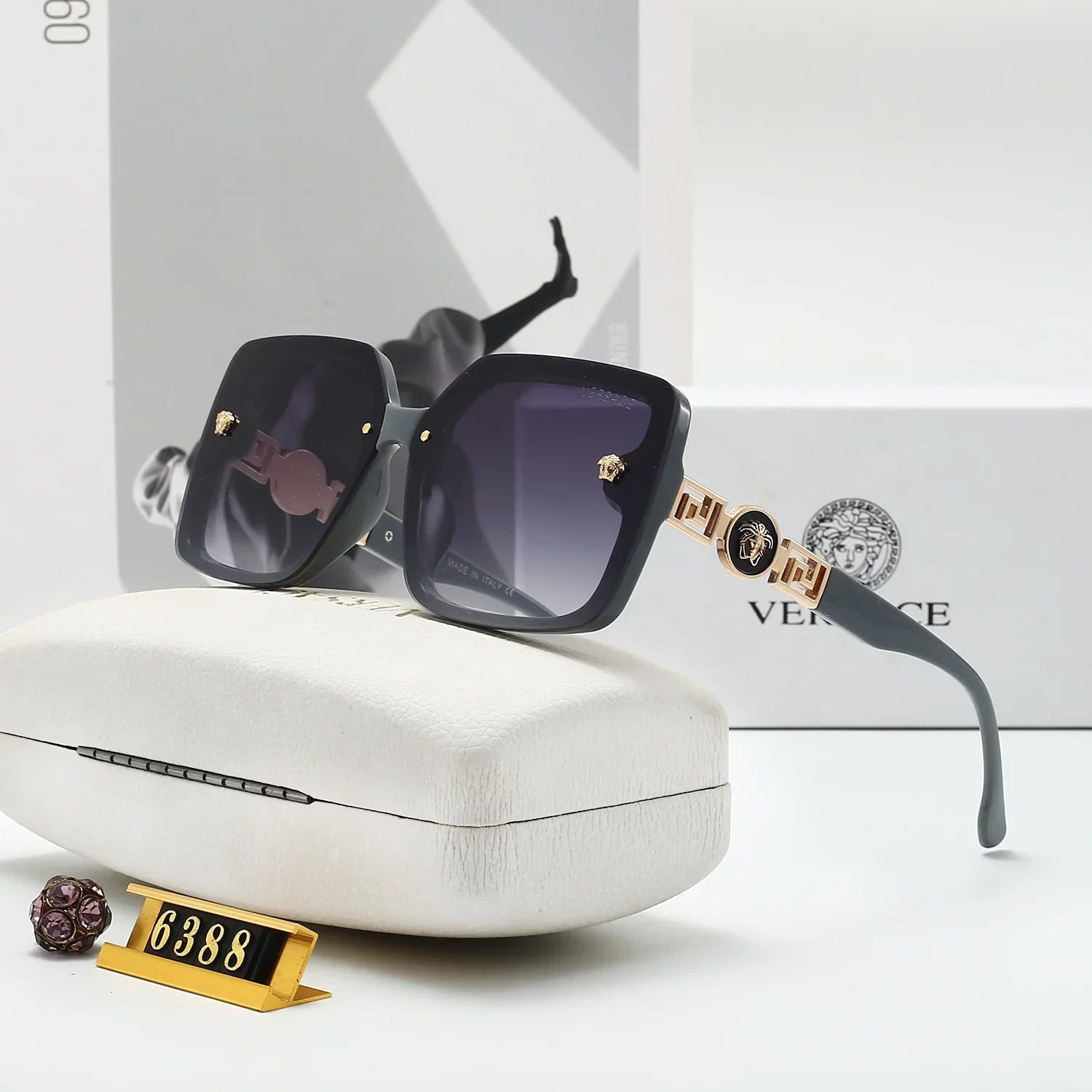 4 Color Trendy Sunglasses 6388