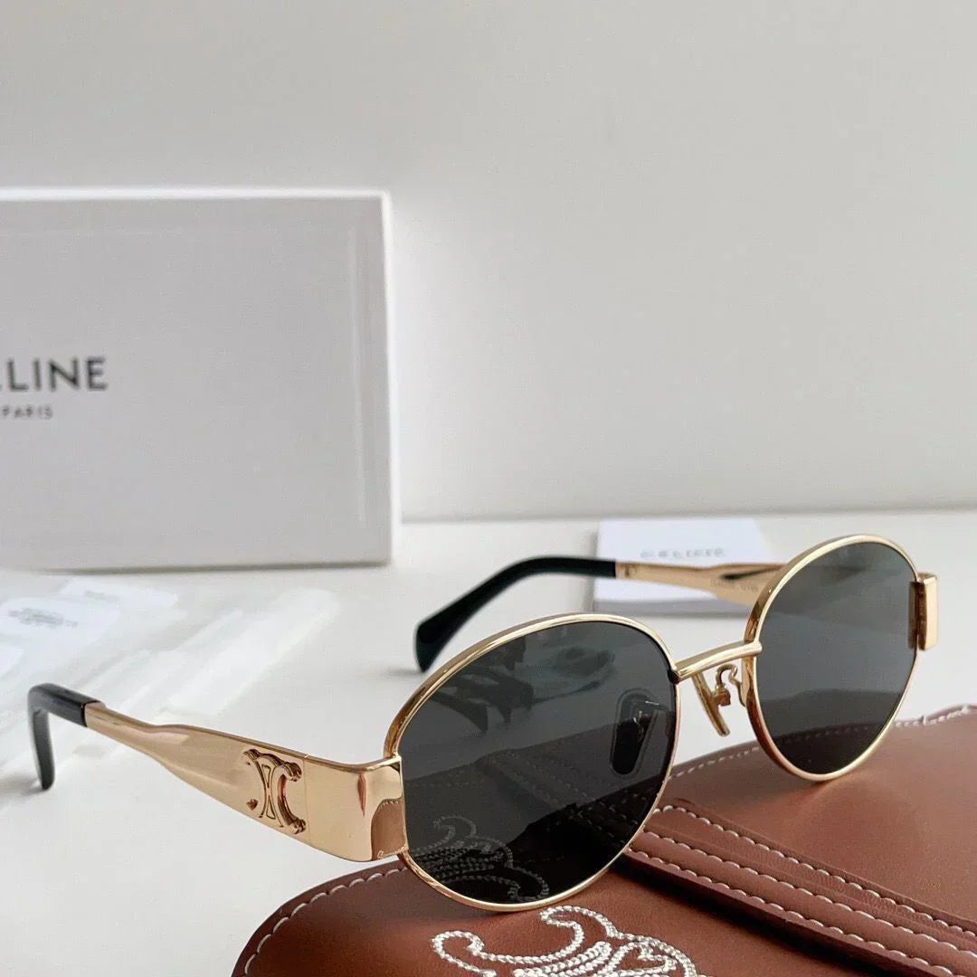 Women's trendy metal frame sunglasses