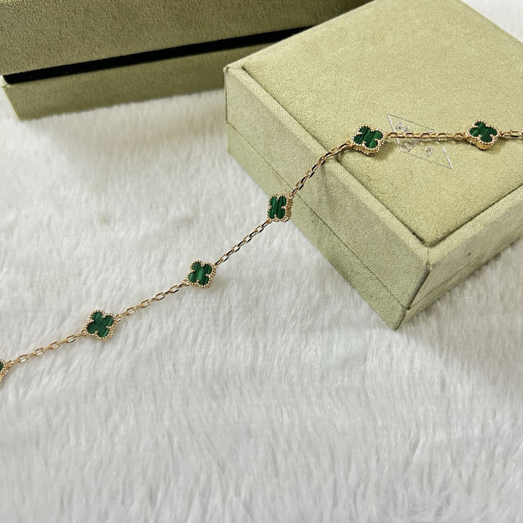 [Royal]CLOVER 6 MOTIF MALACHITE BRACELET