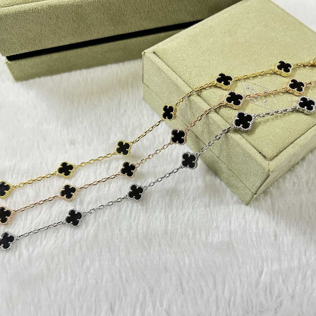 [Royal]CLOVER 6 MOTIF  ONYXS BRACELET