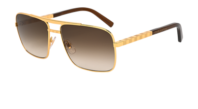 Lunettes de soleil carrées aviateur de luxe 7734