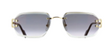 Lunettes de Soleil Monture Or Cerclée 7735
