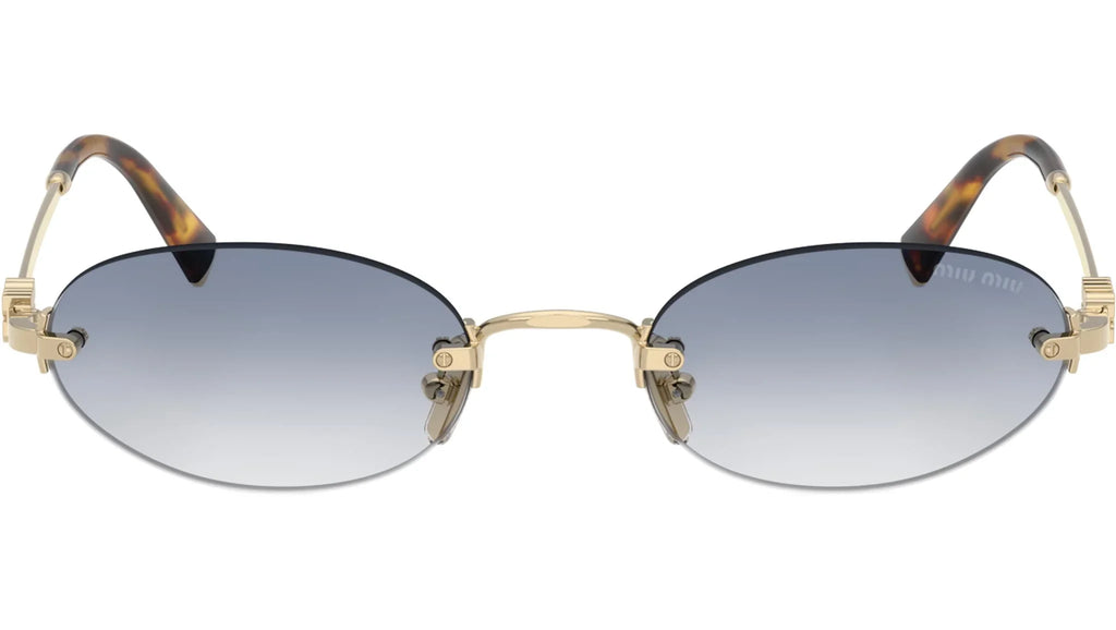 Lunettes de Soleil Ovales Or Pâle 3718