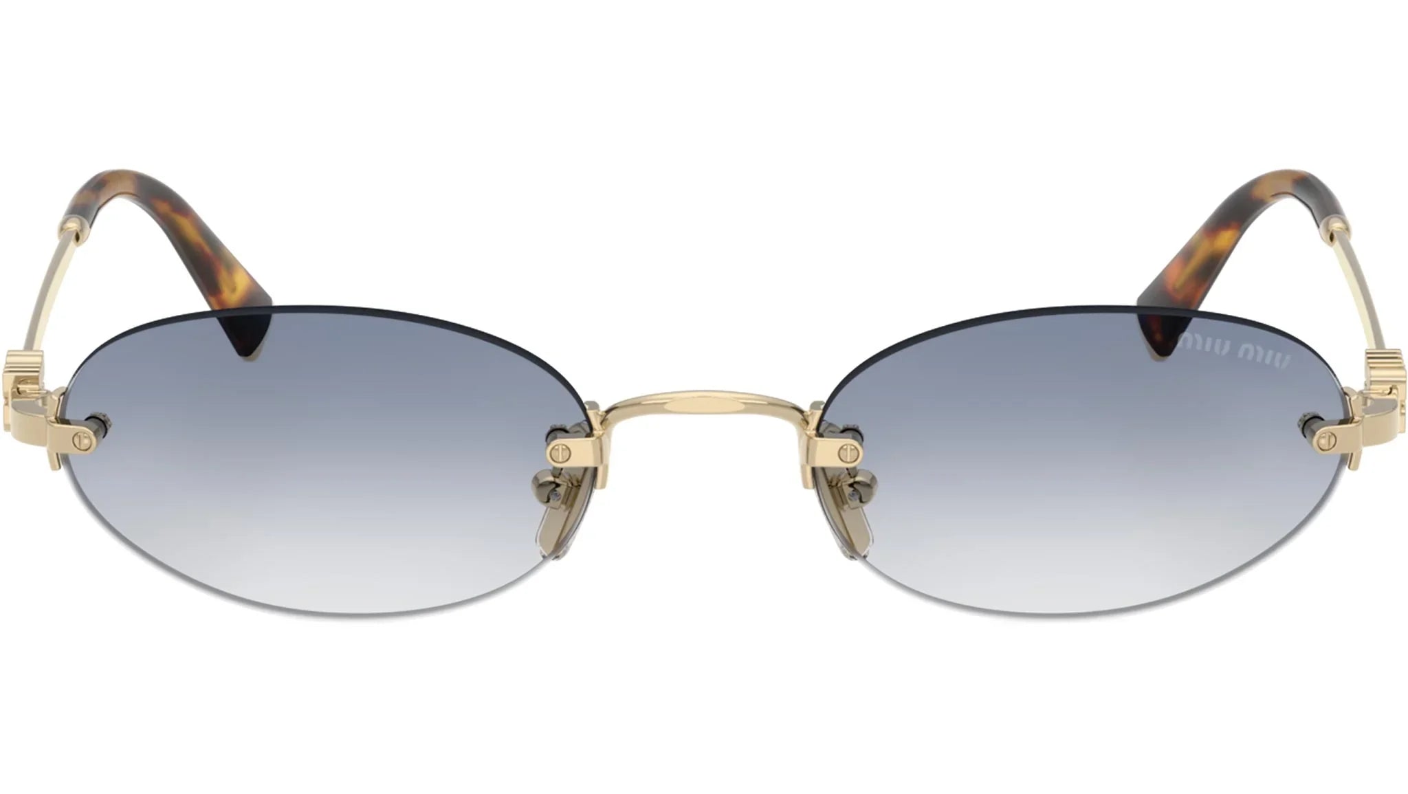Lunettes de Soleil Ovales Or Pâle 3718