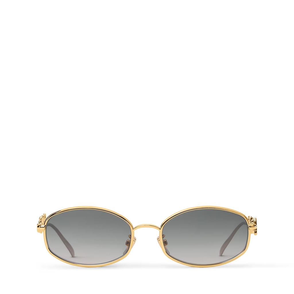 Lunettes de Soleil Métal Rond Logo Luxe 9731