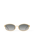 Lunettes de Soleil Métal Rond Logo Luxe 9731