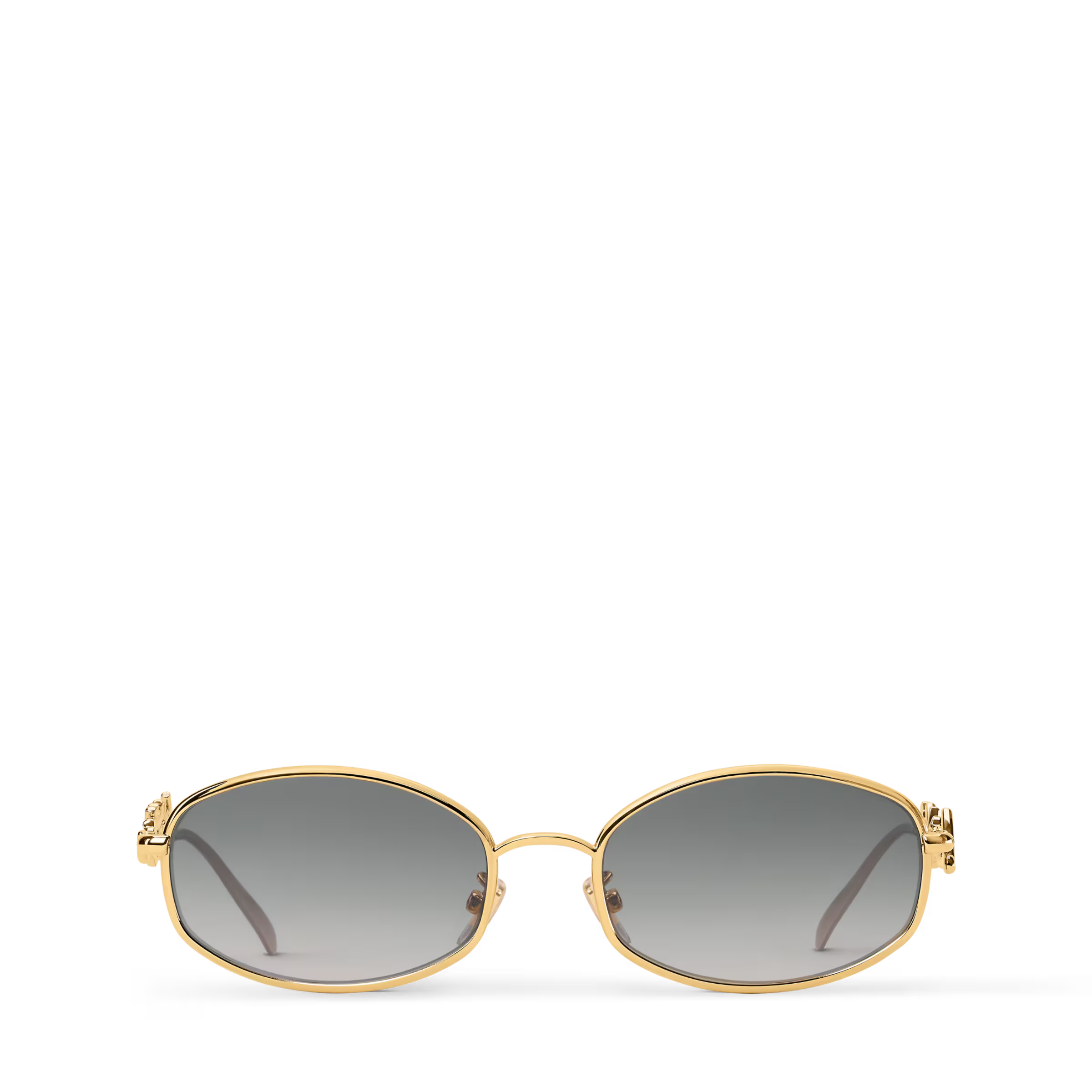 Lunettes de Soleil Métal Rond Logo Luxe 9731