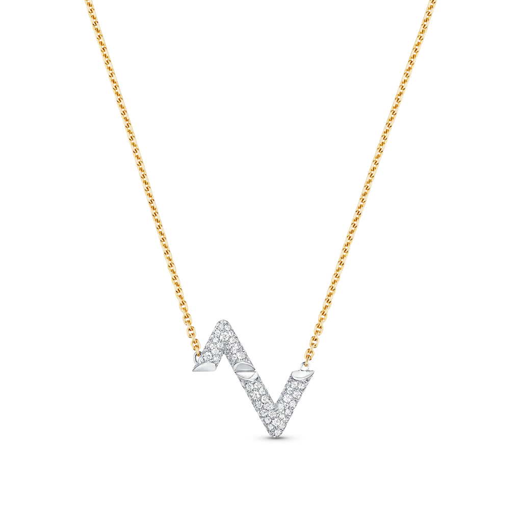 [Royal]VOLT SILVER DIAMOND PEDANT NECKLACE