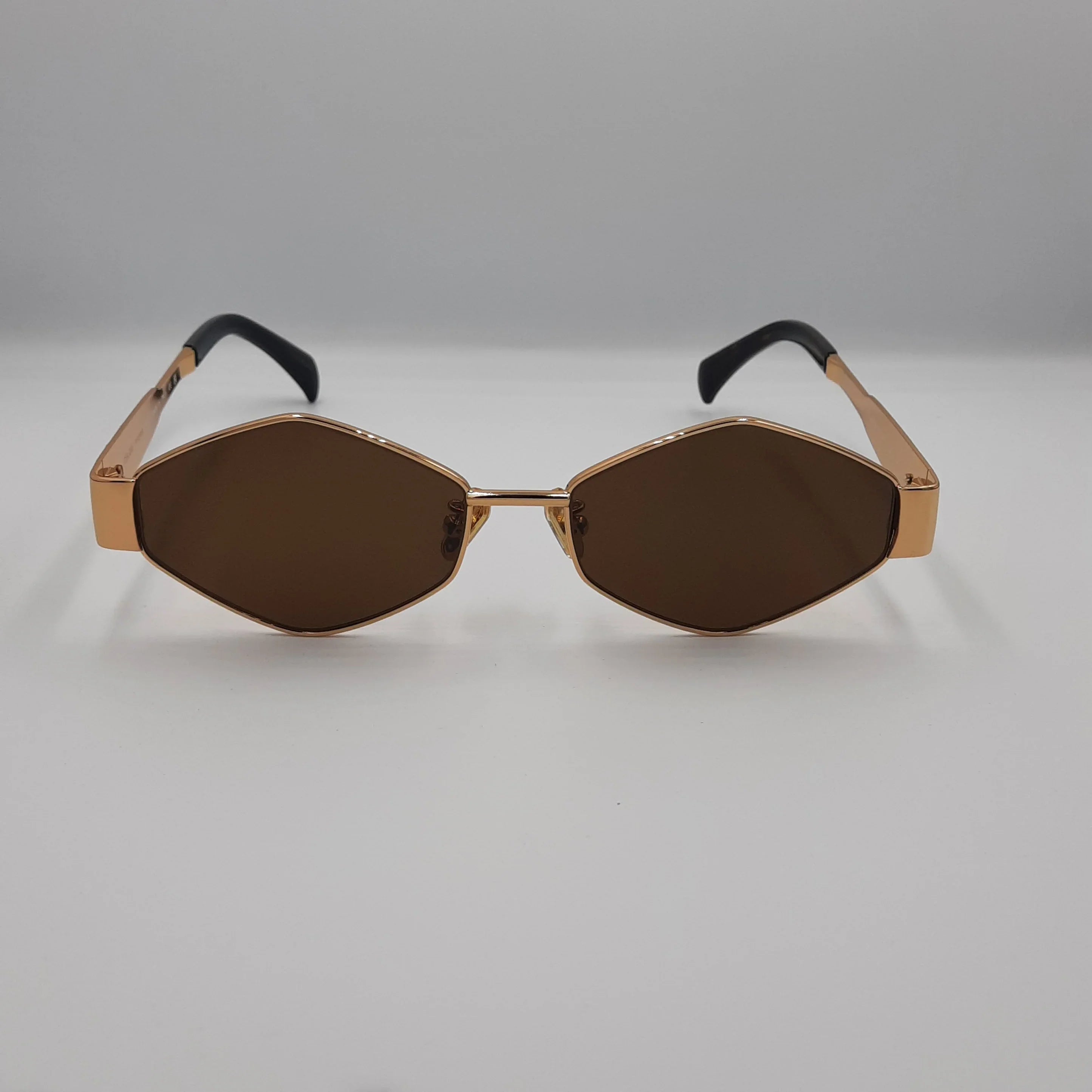 Lunettes de soleil monture luxe métal doré 7741