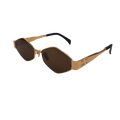Lunettes de soleil monture luxe métal doré 7741