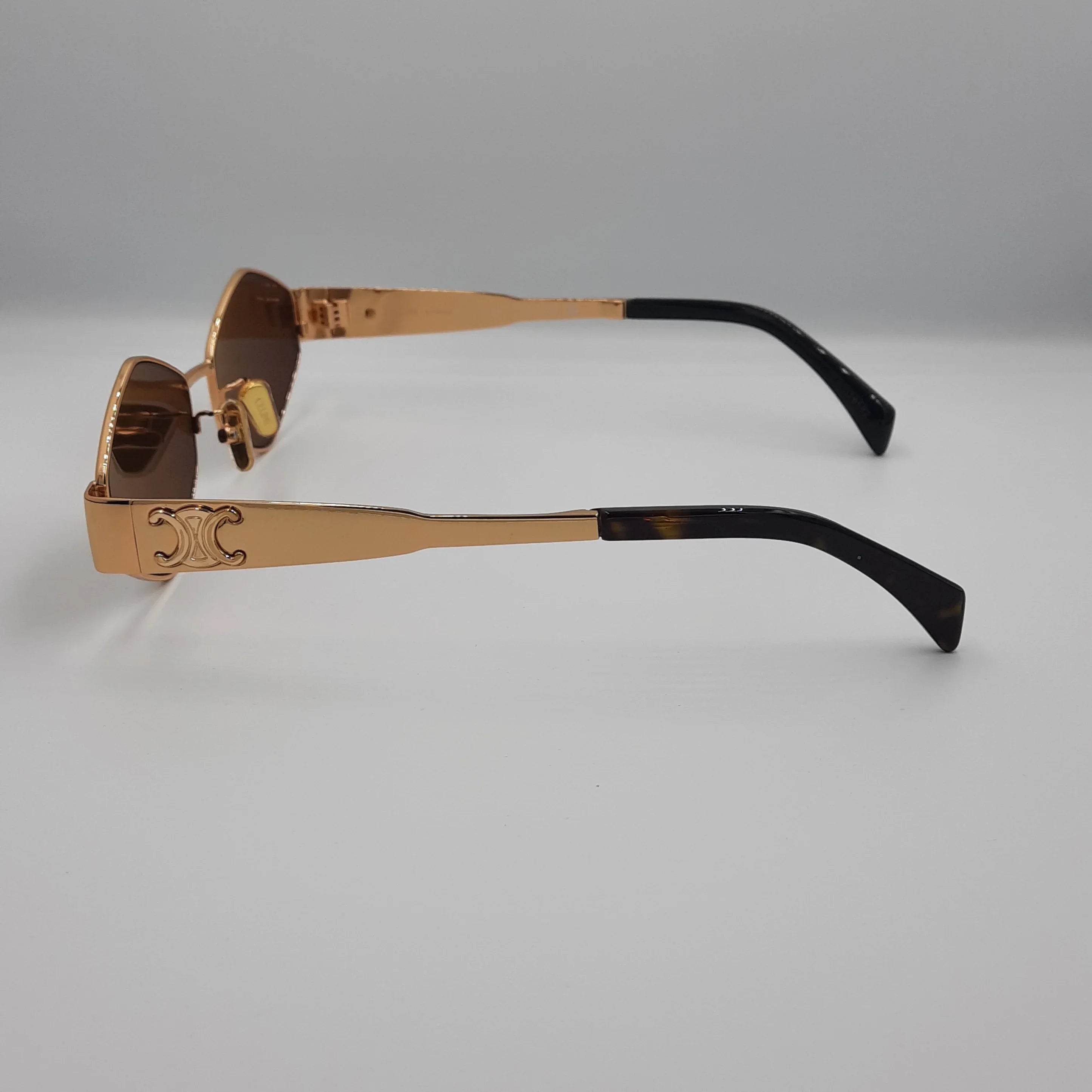 Lunettes de soleil monture luxe métal doré 7741