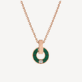 [Royal]GARI NECKLACE PINK GOLD MALACHITE