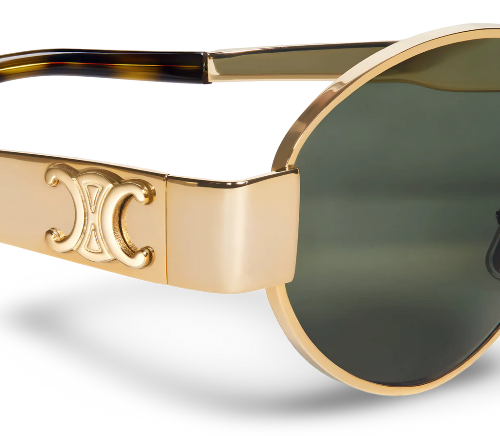 Lunettes de soleil tendance pour femmes - verte