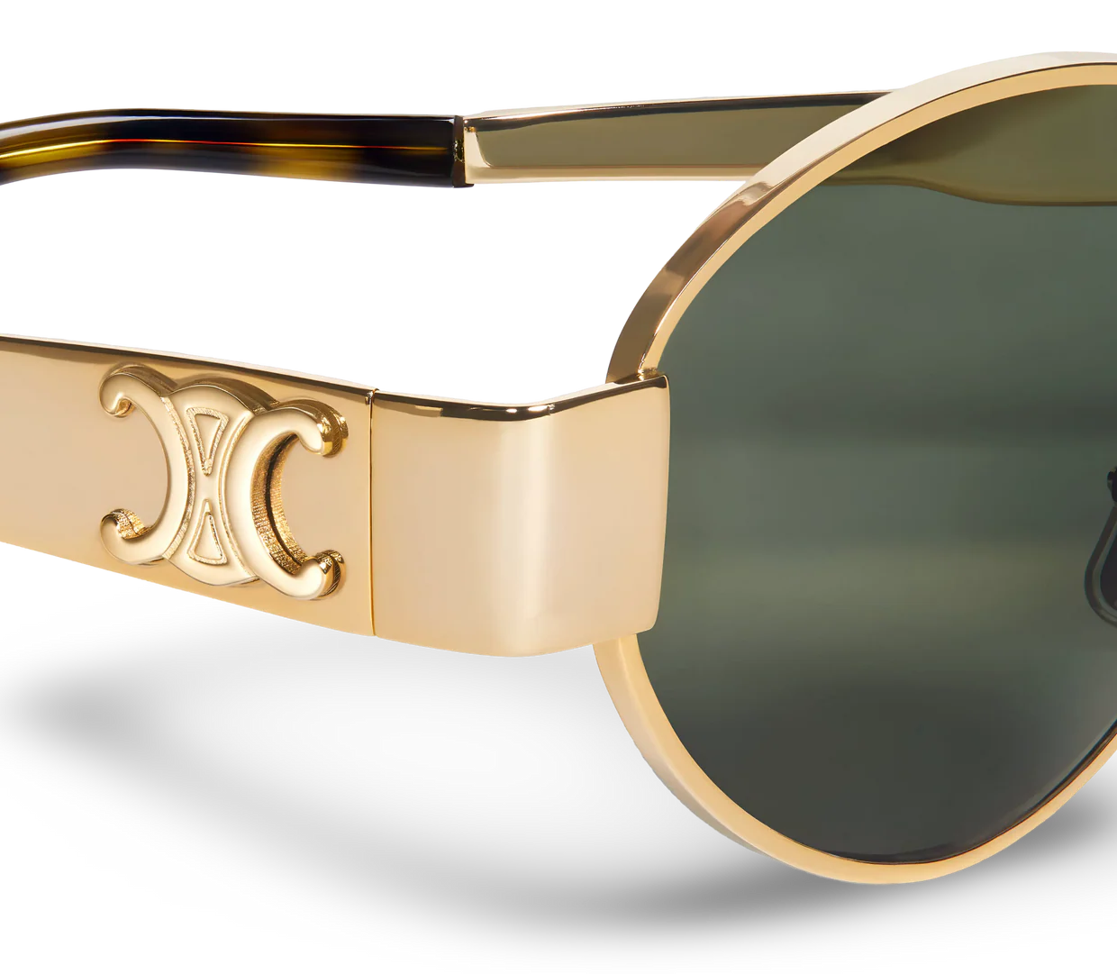 Lunettes de soleil tendance pour femmes - verte