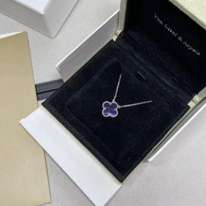 [Royal]CLOVER 15MM PIETERSITE NECKLACE SILVER