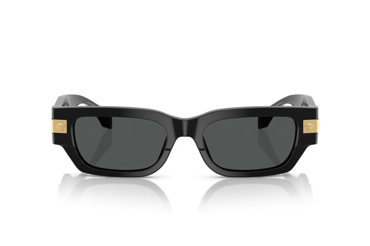 Lunettes de soleil rectangulaires noires luxe 7742you