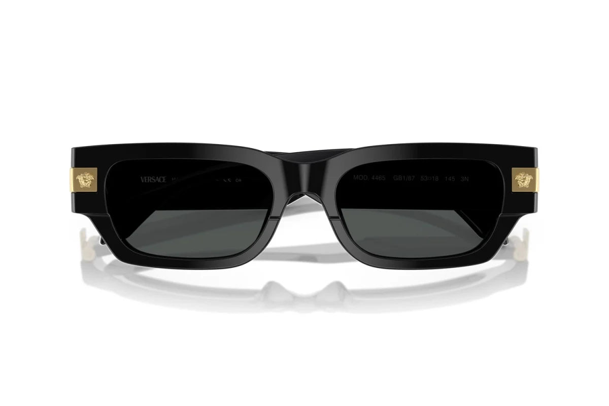 Lunettes de soleil rectangulaires noires luxe 7742you