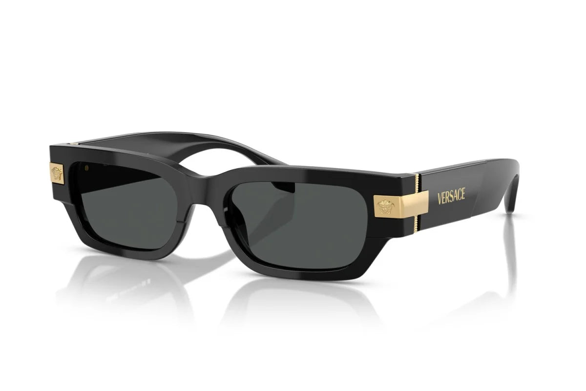 Lunettes de soleil rectangulaires noires luxe 7742you
